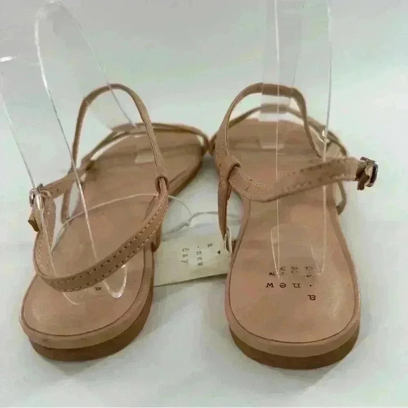 A new day womens barely there sandals size 9.5 tan faux leather vegan - Picture 5 of 9